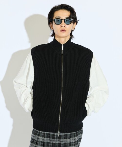 Lui's(ルイス)の「【Neucon/ニューコン】 ドライバーズリブニットベスト(ニット/セーター・メンズ・ブラック/オレンジ/ネイビー・2/1)」の10枚目の写真