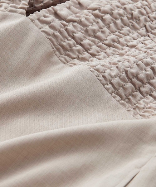 GeeRA（ジーラ）の「夏にぴったり。前後2WAYシャーリングフレアワンピース（ジャンパースカート・レディース・ブラック/ベージュ・LARGE/X-LARGE/MEDIUM）」の14枚目の写真