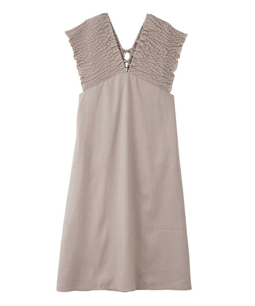 GeeRA（ジーラ）の「夏にぴったり。前後2WAYシャーリングフレアワンピース（ジャンパースカート・レディース・ブラック/ベージュ・LARGE/X-LARGE/MEDIUM）」の16枚目の写真