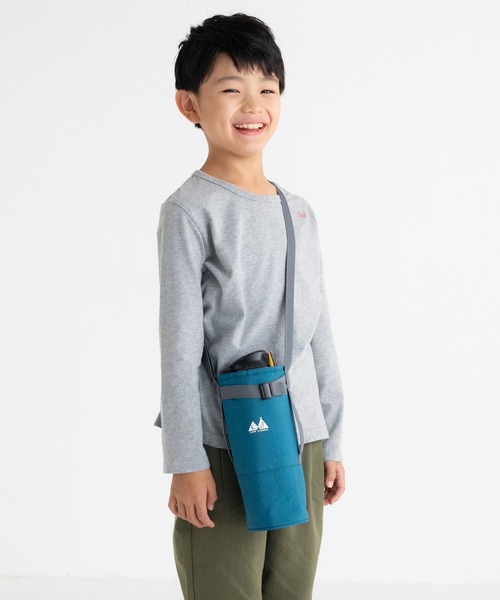 stample（スタンプル）の「ウォッシュドナイロン　ボトルホルダー（水筒・キッズ・ブルー/ブラック/グレイッシュベージュ/スモークピンク/サックスブルー/イエロー/ラベンダー/キャメル/ライム・S/M）」の5枚目の写真