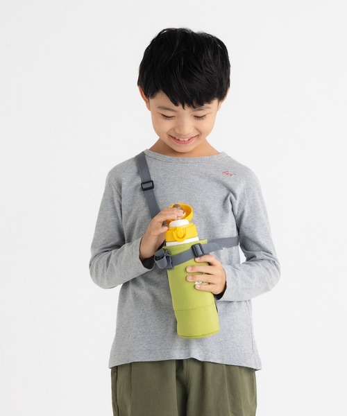 stample（スタンプル）の「ウォッシュドナイロン　ボトルホルダー（水筒・キッズ・ブルー/ブラック/グレイッシュベージュ/スモークピンク/サックスブルー/イエロー/ラベンダー/キャメル/ライム・S/M）」の14枚目の写真