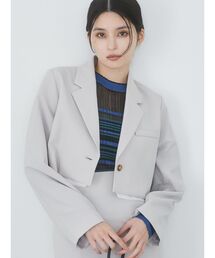 MURUA（ムルーア）の「【セットアップ対応】ヘムアタッチメントショートジャケット（テーラードジャケット）」