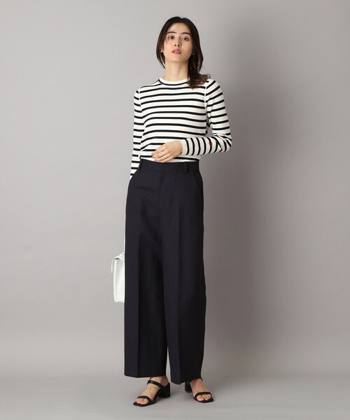 DRESSTERIOR（ドレステリア）の「◆【美シルエット／洗える】リネンブレンドワイドパンツ（その他パンツ・レディース・オフホワイト/ネイビー/ライトベージュ・34/36/38/40）」の19枚目の写真
