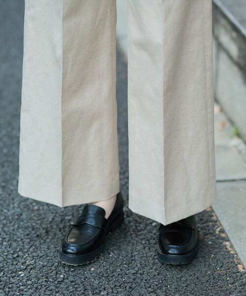 DRESSTERIOR（ドレステリア）の「◆【美シルエット／洗える】リネンブレンドワイドパンツ（その他パンツ・レディース・オフホワイト/ネイビー/ライトベージュ・34/36/38/40）」の5枚目の写真