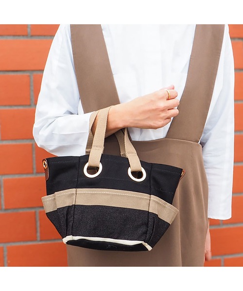 LES TOILES DU SOLEIL(レトワールデュソレイユ)の「bateau tote petit(バトートート プティ)(トートバッグ・レディース・ブラック系/グリーン系/ネイビー系・フリー)」の7枚目の写真