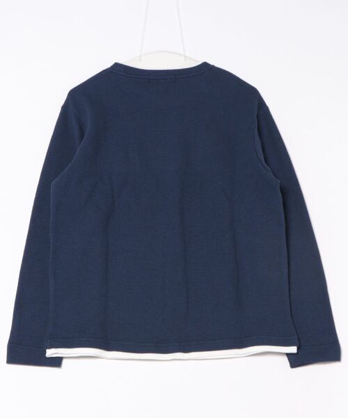 UNION STATION（ユニオンステーション）の「<UNION STATION by MEN'S BIGI>MIXサーマルフェイクレイヤードクルーネックT（Tシャツ/カットソー・メンズ・ネイビー/ホワイト系その他・LL/M/L）」の3枚目の写真