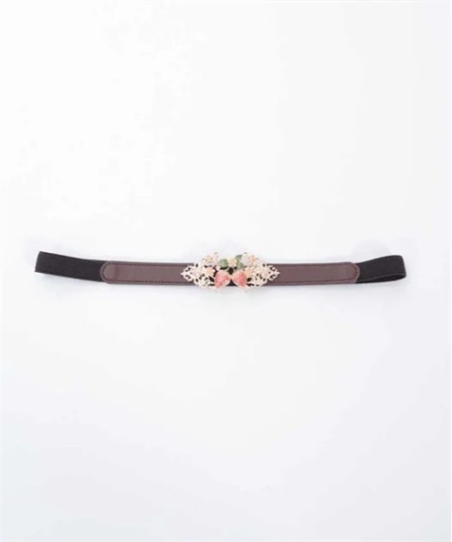 専用★axesfemme いちごゴムベルトゴールド＆淡ピンク・新品 コレクション いちごモチーフ細ゴムベルト（ベルト）｜axes femme（アクシーズ