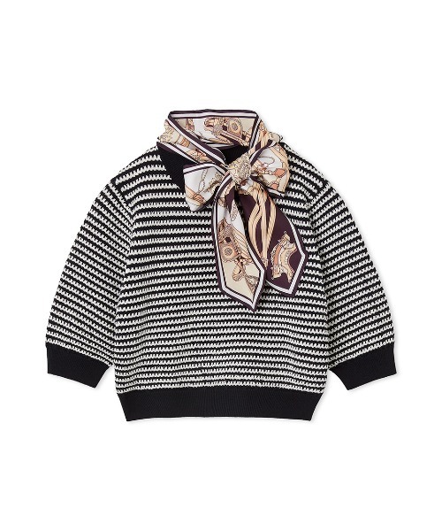 snidel スナイデル　スカーフ付きニットプルオーバー SNIDEL（スナイデル）の「スカーフ付きニットプルオーバー（ニット