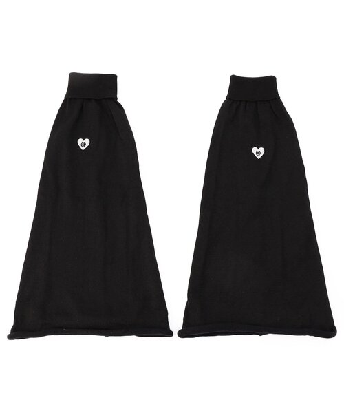 algy(アルジー)の「ロゴシシュウレッグカバー(レッグウォーマー・キッズ・ブラック/オフホワイト・FREE)」の5枚目の写真