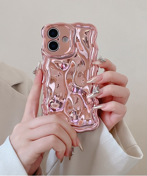 セール】【urge select】メタル ウェーブ メルトデザイン iPhoneケース