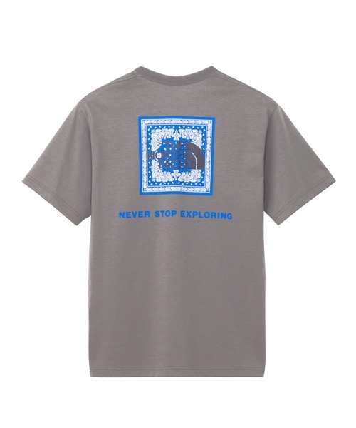 THE NORTH FACE(ザノースフェイス)の「THE NORTH FACE/ザ・ノース・フェイス S/S Bandana Square Logo Tee バンダナスクエアロゴティー NT32446(Tシャツ/カットソー・メンズ・ブラック/ホワイト/チャコールグレー/ダークグレー・L/M/XL)」の3枚目の写真