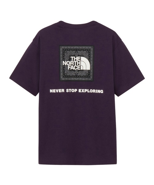 THE NORTH FACE(ザノースフェイス)の「THE NORTH FACE/ザ・ノース・フェイス S/S Bandana Square Logo Tee バンダナスクエアロゴティー NT32446(Tシャツ/カットソー・メンズ・ブラック/ホワイト/チャコールグレー/ダークグレー・L/M/XL)」の4枚目の写真