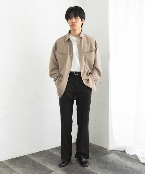 SENSE OF PLACE by URBAN RESEARCH（センスオブプレイスバイアーバンリサーチ）の「ヴィンテージフレアスラックス（その他パンツ・メンズ・ブラック/チャコールグレー・MEDIUM/LARGE）」の8枚目の写真