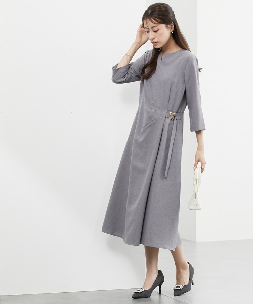 7days Life Styling（セブンデイズライフスタイリング）の「ウエストラップ風ワンピース（ワンピース・レディース・ブラック/モカ・L/LL/S/M）」の6枚目の写真
