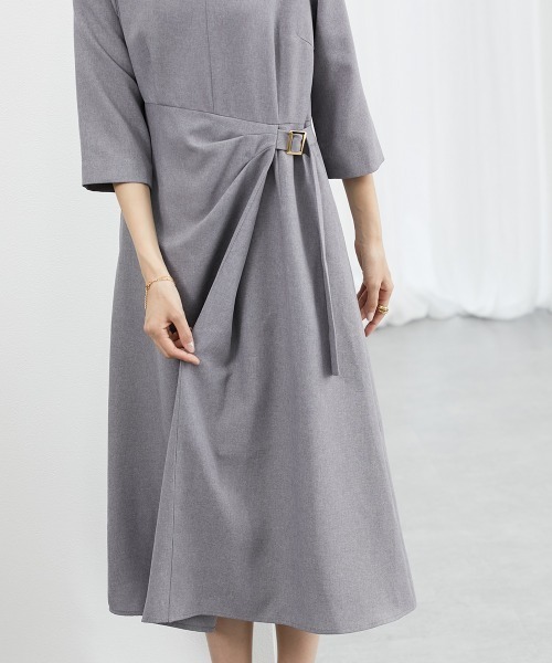 7days Life Styling（セブンデイズライフスタイリング）の「ウエストラップ風ワンピース（ワンピース・レディース・ブラック/モカ・L/LL/S/M）」の14枚目の写真