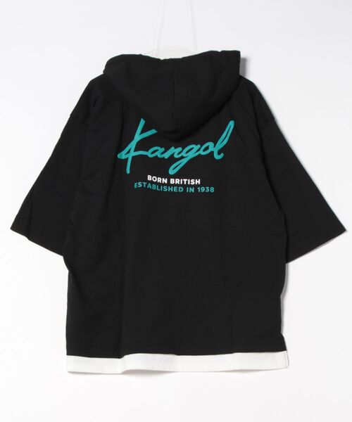 KANGOL(カンゴール)の「KANGOL フェイクレイヤードTパーカー(パーカー・メンズ・ブラック/ベージュ/ホワイト・M/L/XL)」の20枚目の写真