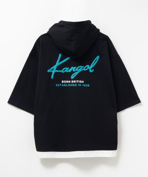 KANGOL(カンゴール)の「KANGOL フェイクレイヤードTパーカー(パーカー・メンズ・ブラック/ベージュ/ホワイト・M/L/XL)」の7枚目の写真
