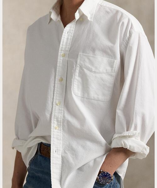 POLO RALPH LAUREN(ポロ ラルフ ローレン)の「オーガニック コットン ビッグ シャツ(シャツ/ブラウス・メンズ・ホワイト・XXL/XS/XL/S/M/L)」の8枚目の写真