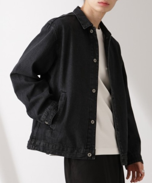 NANO universe(ナノユニバース)の「デニムブルゾン(ブルゾン・メンズ・ライトブルー/ブラック/ベージュ系その他・S/M/L)」の2枚目の写真