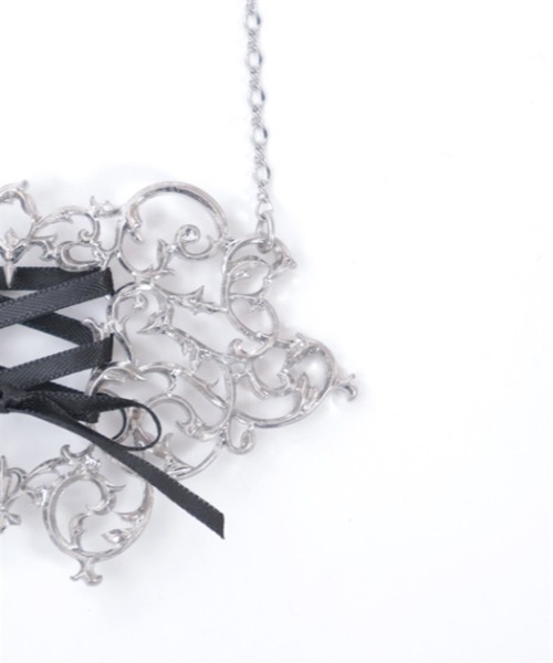 axes femme POETIQUE(アクシーズファムポエティック)の「レースアップネックレス(ネックレス・レディース・アンティークシルバー/ブラック・FREE)」の14枚目の写真