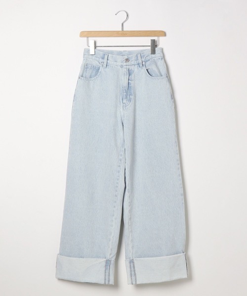 Heather(ヘザー)の「ロールアップデニムパンツ 321916(デニムパンツ・レディース・ブラック/ライトブルー・S/M)」の5枚目の写真