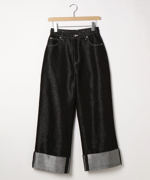 Heather(ヘザー)の「ロールアップデニムパンツ 321916(デニムパンツ・レディース・ブラック/ライトブルー・S/M)」の6枚目の写真