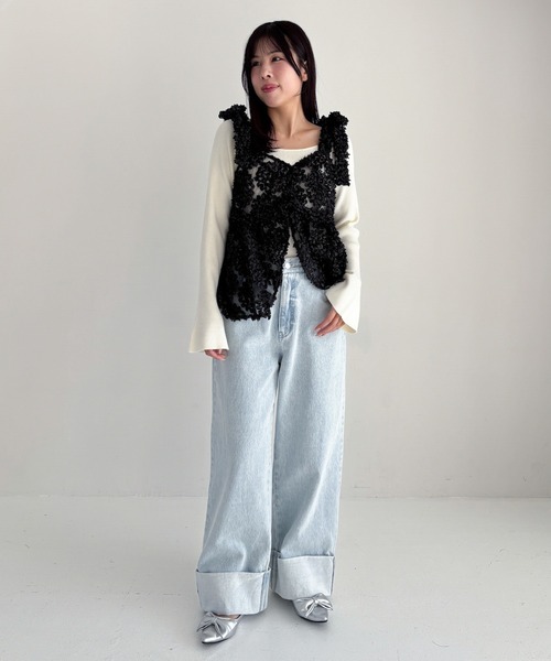Heather(ヘザー)の「ロールアップデニムパンツ 321916(デニムパンツ・レディース・ブラック/ライトブルー・S/M)」の17枚目の写真