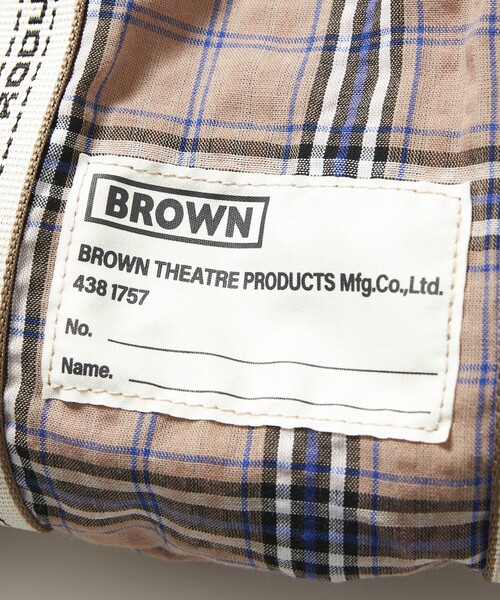 FREAK'S STORE（フリークスストア）の「BROWN THEATRE PRODUCTS/ブラウンシアタープロダクツ 別注 チェック柄フリルシューズバッグ（トートバッグ・レディース・ブラック/ピンク/ベージュ・ONE SIZE）」の18枚目の写真