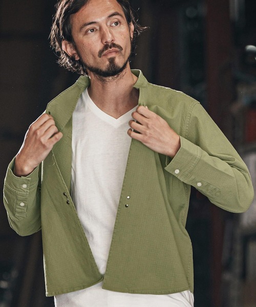 wjk reluxe（ダブルジェーケーリラックス）の「ms5984-ripstop no collar hook shirts ノーカラーフックシャツ（シャツ/ブラウス・メンズ・ホワイト/ブラック/ライトカーキ・S/M/L）」の13枚目の写真