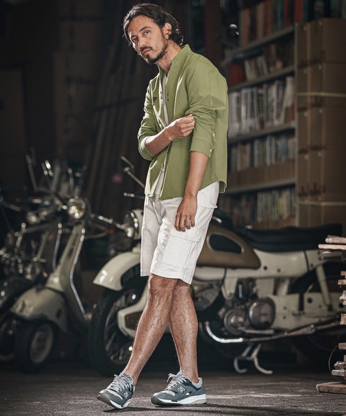 wjk reluxe（ダブルジェーケーリラックス）の「ms5984-ripstop no collar hook shirts ノーカラーフックシャツ（シャツ/ブラウス・メンズ・ホワイト/ブラック/ライトカーキ・S/M/L）」の16枚目の写真