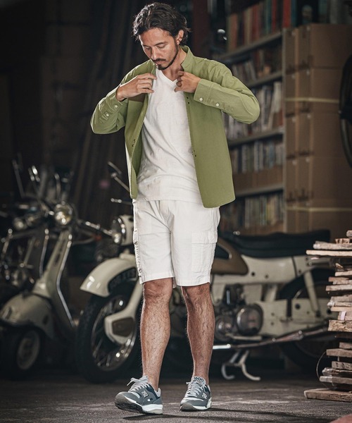 wjk reluxe（ダブルジェーケーリラックス）の「ms5984-ripstop no collar hook shirts ノーカラーフックシャツ（シャツ/ブラウス・メンズ・ホワイト/ブラック/ライトカーキ・S/M/L）」の17枚目の写真
