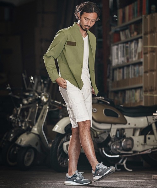 wjk reluxe（ダブルジェーケーリラックス）の「ms5984-ripstop no collar hook shirts ノーカラーフックシャツ（シャツ/ブラウス・メンズ・ホワイト/ブラック/ライトカーキ・S/M/L）」の18枚目の写真