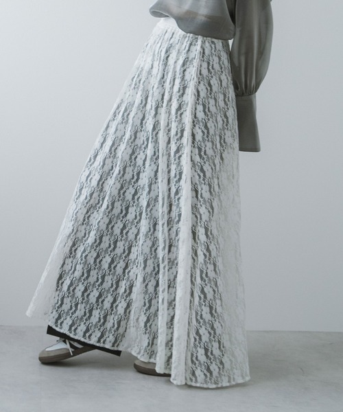 bohmal(ボマール)の「レースロングスカート(スカート・レディース・ブラック/ホワイト・FREE)」の2枚目の写真