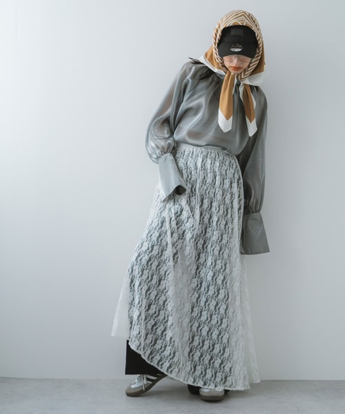 bohmal(ボマール)の「レースロングスカート(スカート・レディース・ブラック/ホワイト・FREE)」の4枚目の写真