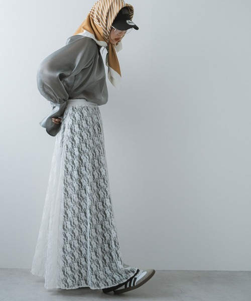 bohmal(ボマール)の「レースロングスカート(スカート・レディース・ブラック/ホワイト・FREE)」の5枚目の写真