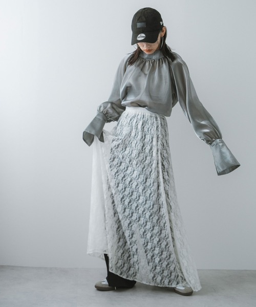 bohmal(ボマール)の「レースロングスカート(スカート・レディース・ブラック/ホワイト・FREE)」の6枚目の写真