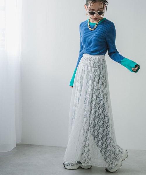 bohmal(ボマール)の「レースロングスカート(スカート・レディース・ブラック/ホワイト・FREE)」の8枚目の写真