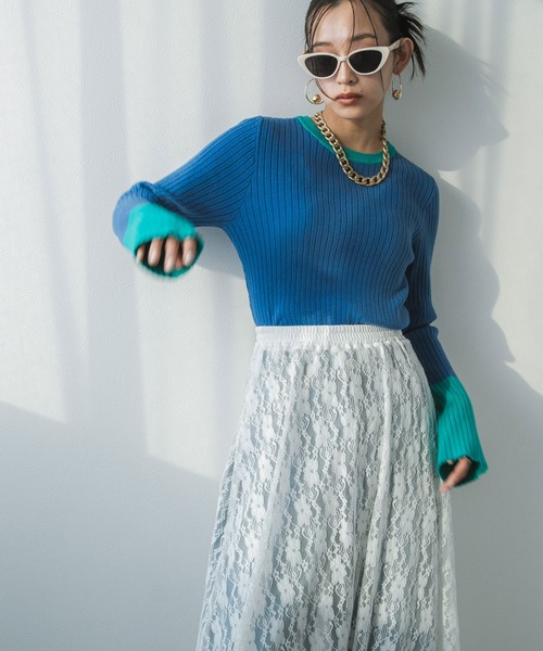 bohmal(ボマール)の「レースロングスカート(スカート・レディース・ブラック/ホワイト・FREE)」の10枚目の写真