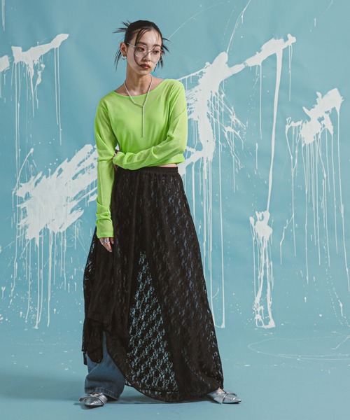 bohmal(ボマール)の「レースロングスカート(スカート・レディース・ブラック/ホワイト・FREE)」の18枚目の写真