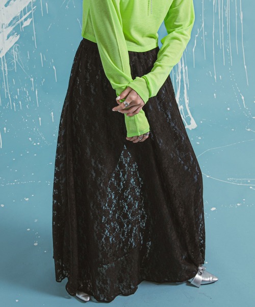 bohmal(ボマール)の「レースロングスカート(スカート・レディース・ブラック/ホワイト・FREE)」の21枚目の写真