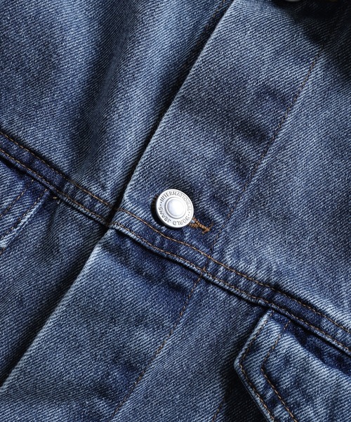 ZIP FIVE（ジップファイブ）の「【ZIP FIVE】 ビッグシルエット ケミカル / ネイビー デニム Gジャン / デニムジャケット（デニムジャケット・メンズ・ブラック/ネイビー/ブルー・FREE）」の6枚目の写真