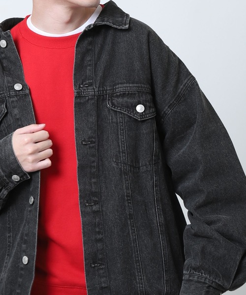 ZIP FIVE（ジップファイブ）の「【ZIP FIVE】 ビッグシルエット ケミカル / ネイビー デニム Gジャン / デニムジャケット（デニムジャケット・メンズ・ブラック/ネイビー/ブルー・FREE）」の18枚目の写真