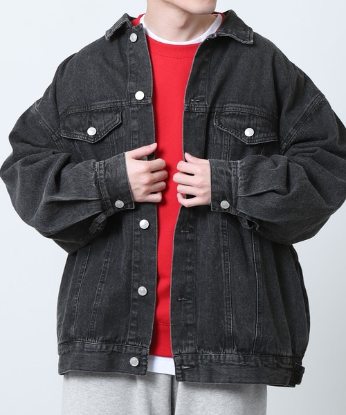 ZIP FIVE（ジップファイブ）の「【ZIP FIVE】 ビッグシルエット ケミカル / ネイビー デニム Gジャン / デニムジャケット（デニムジャケット・メンズ・ブラック/ネイビー/ブルー・FREE）」の20枚目の写真