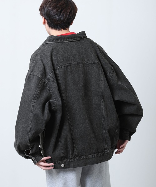 ZIP FIVE（ジップファイブ）の「【ZIP FIVE】 ビッグシルエット ケミカル / ネイビー デニム Gジャン / デニムジャケット（デニムジャケット・メンズ・ブラック/ネイビー/ブルー・FREE）」の22枚目の写真