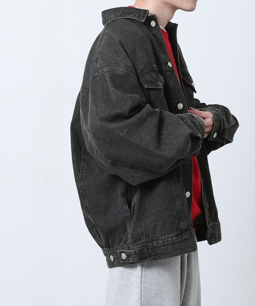 ZIP FIVE（ジップファイブ）の「【ZIP FIVE】 ビッグシルエット ケミカル / ネイビー デニム Gジャン / デニムジャケット（デニムジャケット・メンズ・ブラック/ネイビー/ブルー・FREE）」の21枚目の写真