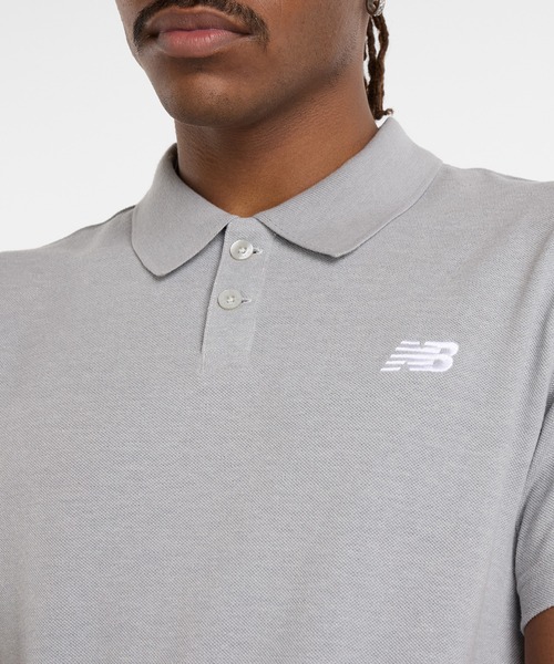 NEW BALANCE（ニューバランス）の「ピケポロシャツ（ポロシャツ・メンズ・ホワイト/ライトグレー/ブラック・XX-LARGE/X-LARGE/LARGE/MEDIUM/SMALL）」の12枚目の写真