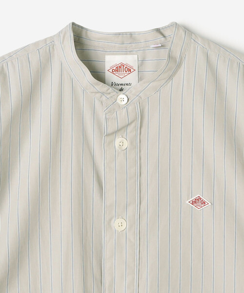 DANTON | コットンポプリン バンドカラーシャツ WOMEN（シャツ