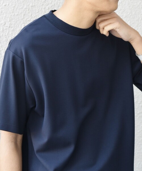 SHIPS any(シップス エニィ)の「SHIPS any: デザイン リブ ハイゲージ ポンチ クルーネック Tシャツ◇(Tシャツ/カットソー・メンズ・ダークグレー/ベージュ/ネイビー/ホワイト/ブラック/チャコールグレー・X-LARGE/LARGE/MEDIUM/SMALL)」の6枚目の写真