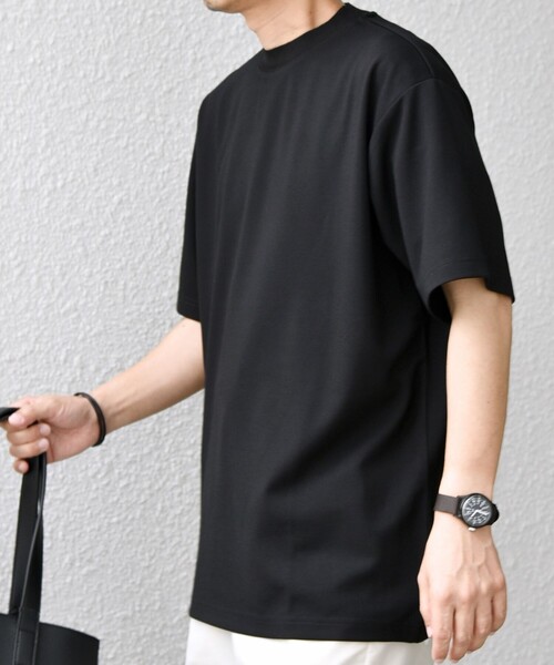 SHIPS any(シップス エニィ)の「SHIPS any: デザイン リブ ハイゲージ ポンチ クルーネック Tシャツ◇(Tシャツ/カットソー・メンズ・ダークグレー/ベージュ/ネイビー/ホワイト/ブラック/チャコールグレー・X-LARGE/LARGE/MEDIUM/SMALL)」の20枚目の写真