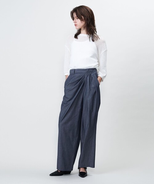セール】＜ASTRAET＞タックアップ ワイドテーパードパンツ